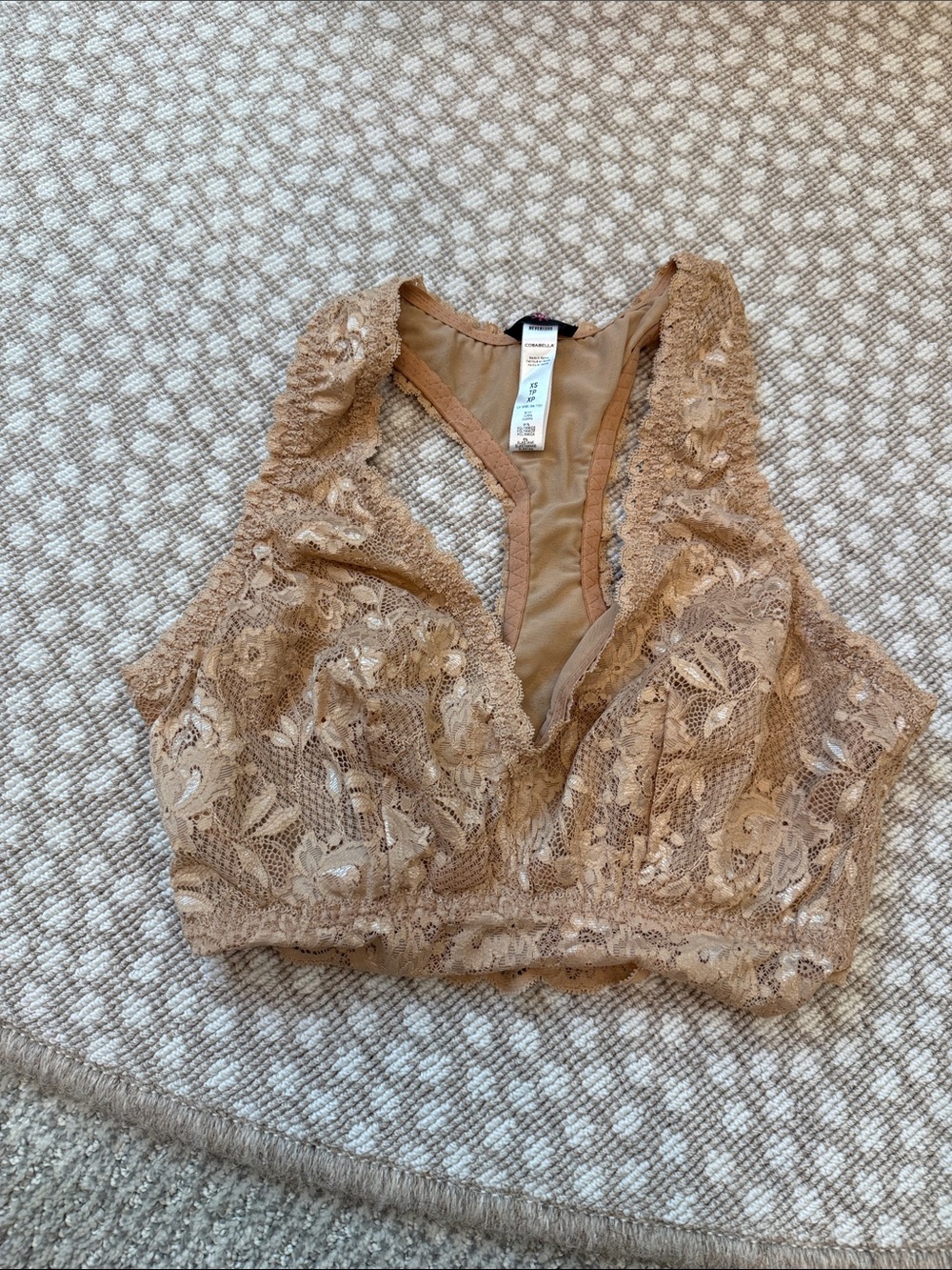 Cosabella Lace Bralette in Light Tan